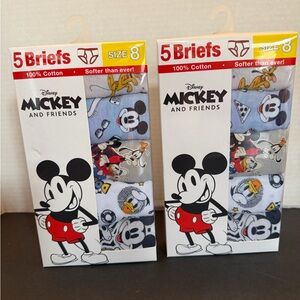 10 Pair 100% Cotton Disney Mickey and Friends Kids Briefs Pack NWT